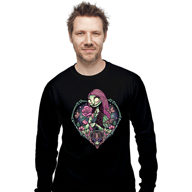 Daily_Deal_Shirts Long Sleeve Shirts, Unisex / Small / Black Heart Sally Ragdoll