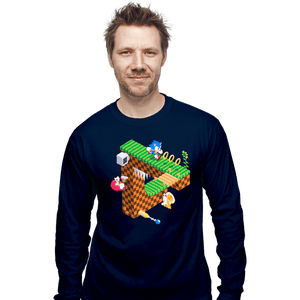 Secret_Shirts Long Sleeve Shirts, Unisex / Small / Navy Sonic Penrose