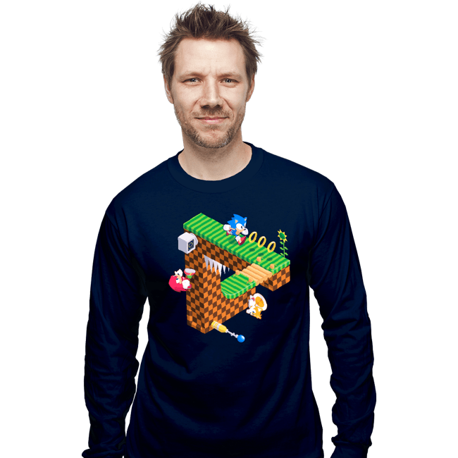 Secret_Shirts Long Sleeve Shirts, Unisex / Small / Navy Sonic Penrose