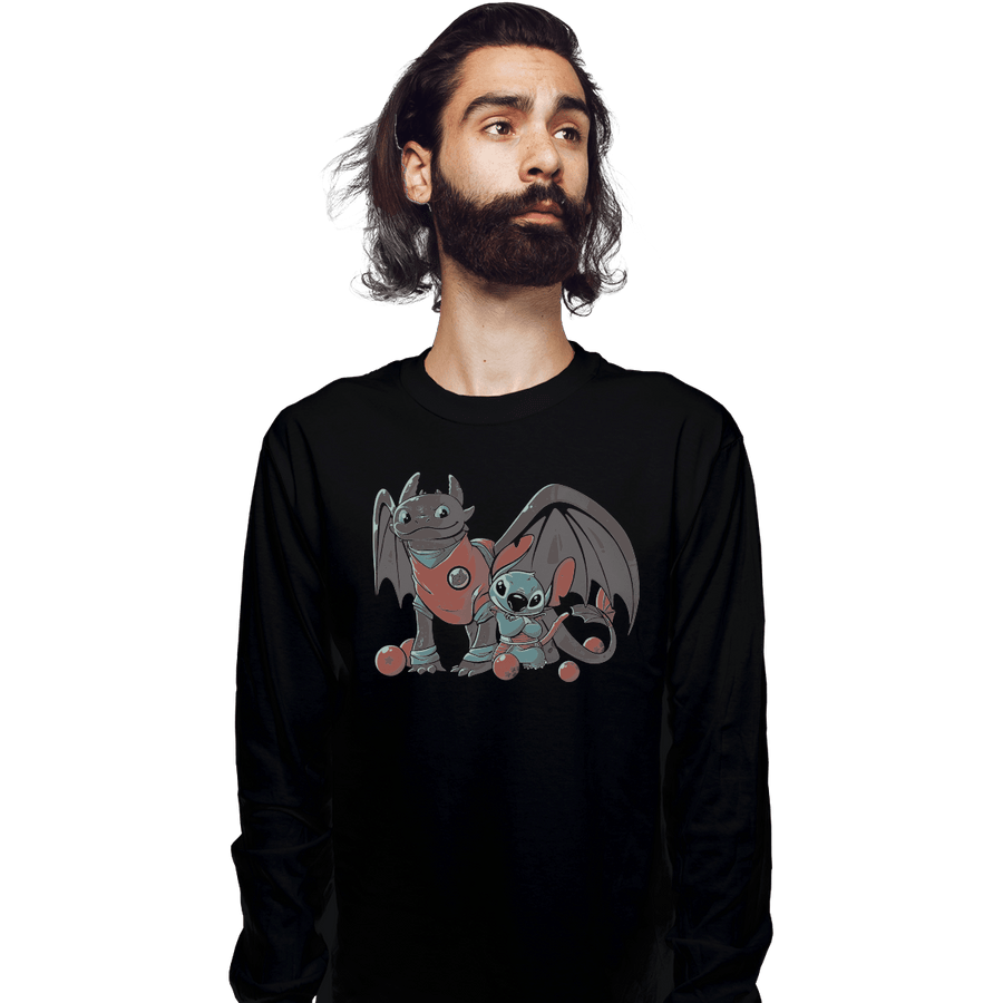 Shirts Long Sleeve Shirts, Unisex / Small / Black Dragon Cuties