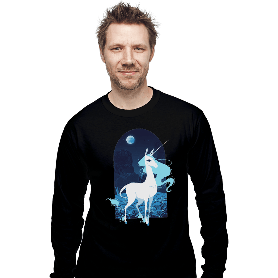 Shirts Long Sleeve Shirts, Unisex / Small / Black Last Unicorn
