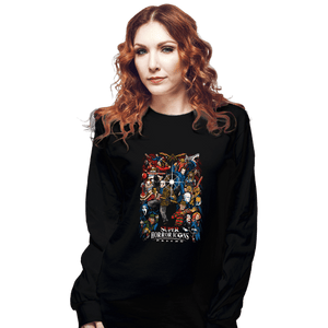Daily_Deal_Shirts Long Sleeve Shirts, Unisex / Small / Black Super Horror Icons