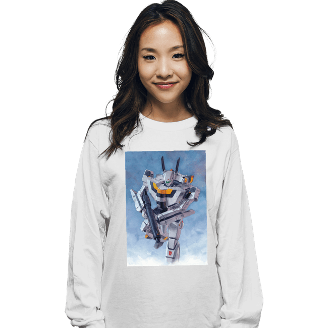 Daily_Deal_Shirts Long Sleeve Shirts, Unisex / Small / White VF-1S Watercolor