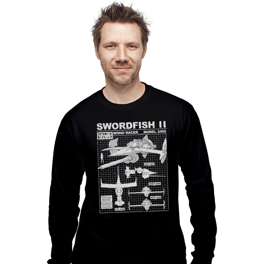 Shirts Long Sleeve Shirts, Unisex / Small / Black Swordfish II Deal