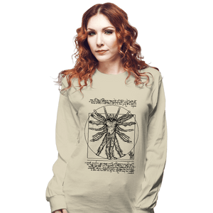 Daily_Deal_Shirts Long Sleeve Shirts, Unisex / Small / Natural Vitruvian Vecna