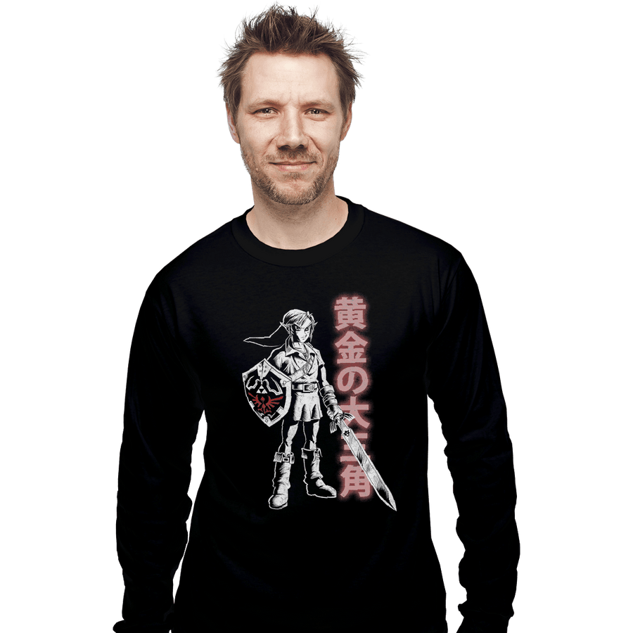 Shirts Long Sleeve Shirts, Unisex / Small / Black Link, Hero of Time