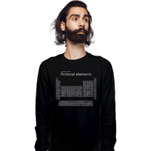 Load image into Gallery viewer, Daily_Deal_Shirts Long Sleeve Shirts, Unisex / Small / Black Peroidic Table Of Fictional Elements
