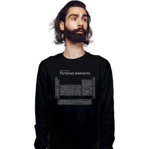 Daily_Deal_Shirts Long Sleeve Shirts, Unisex / Small / Black Peroidic Table Of Fictional Elements