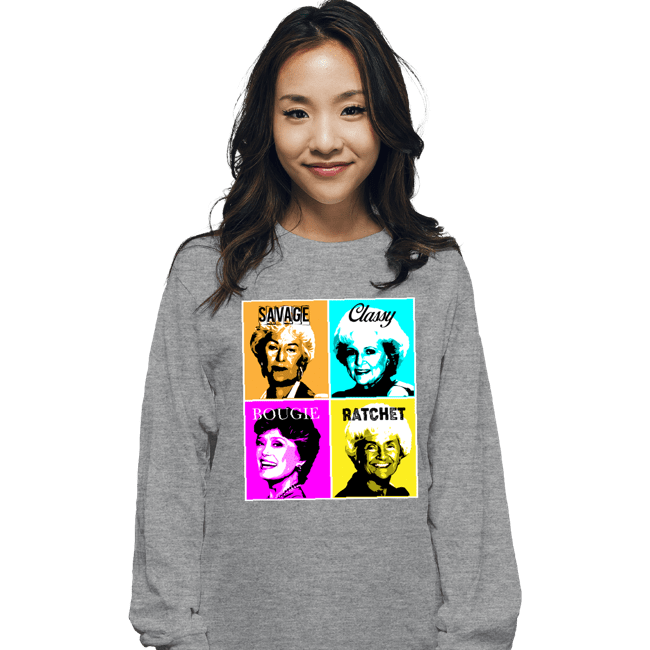 Shirts Long Sleeve Shirts, Unisex / Small / Sports Grey Golden Savage
