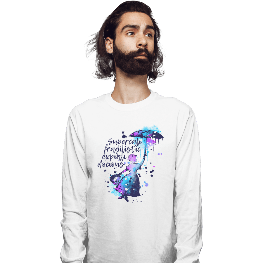 Shirts Long Sleeve Shirts, Unisex / Small / White Mary Watercolor