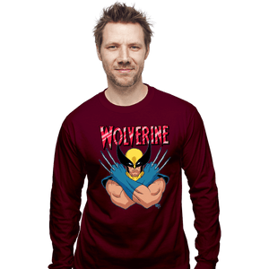 Daily_Deal_Shirts Long Sleeve Shirts, Unisex / Small / Maroon Wolverine 97