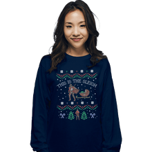 Load image into Gallery viewer, Shirts Long Sleeve Shirts, Unisex / Small / Navy This Is The Sleigh
