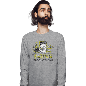Secret_Shirts Long Sleeve Shirts, Unisex / Small / Sports Grey Sloth Baby