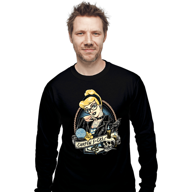 Daily_Deal_Shirts Long Sleeve Shirts, Unisex / Small / Black Rocker Cinderella