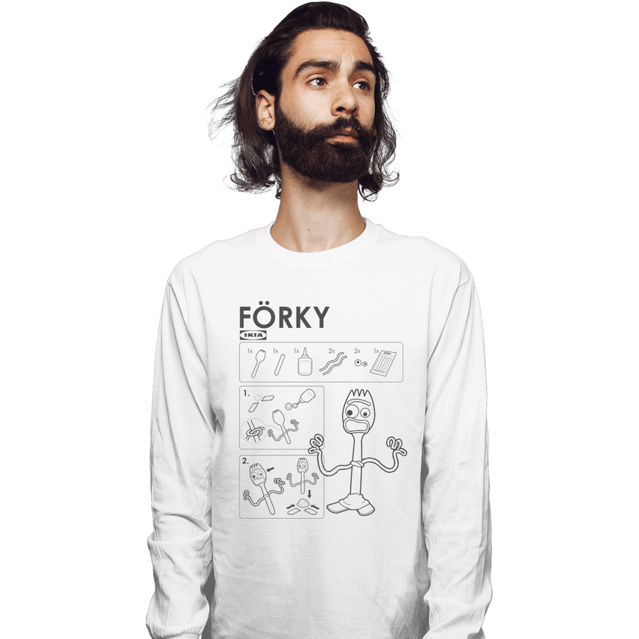 Shirts Long Sleeve Shirts, Unisex / Small / White Toy Manual