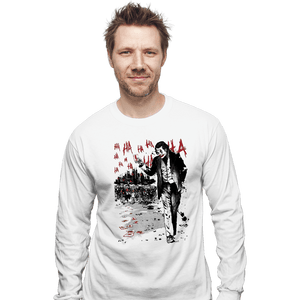 Daily_Deal_Shirts Long Sleeve Shirts, Unisex / Small / White Lone Comedian And Cubs