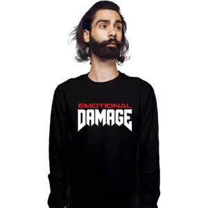Daily_Deal_Shirts Long Sleeve Shirts, Unisex / Small / Black Emotional Damage