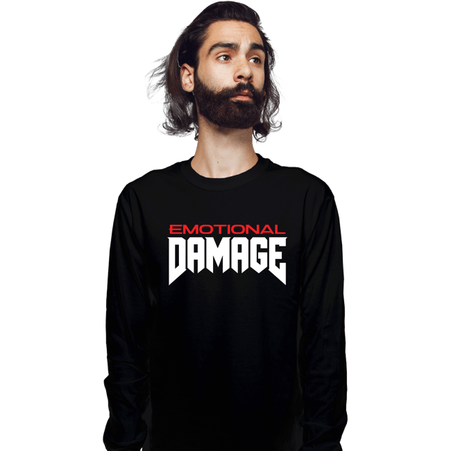Daily_Deal_Shirts Long Sleeve Shirts, Unisex / Small / Black Emotional Damage