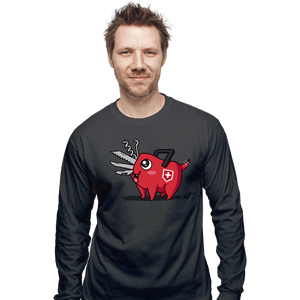 Daily_Deal_Shirts Long Sleeve Shirts, Unisex / Small / Charcoal Swiss Devil