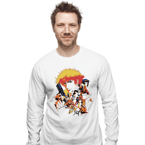 Daily_Deal_Shirts Long Sleeve Shirts, Unisex / Small / White Retro Space Cowboy