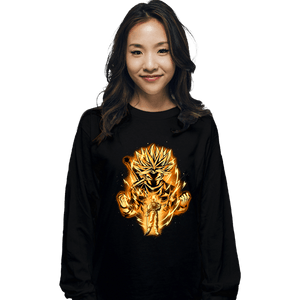 Daily_Deal_Shirts Long Sleeve Shirts, Unisex / Small / Black Golden Saiyan Trunks