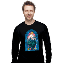 Load image into Gallery viewer, Daily_Deal_Shirts Long Sleeve Shirts, Unisex / Small / Black Stained Glass Castle
