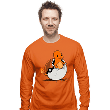 Load image into Gallery viewer, Shirts Long Sleeve Shirts, Unisex / Small / Orange Pokegg Ball
