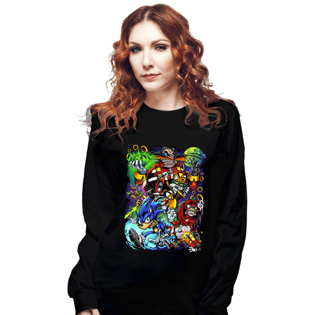 Last_Chance_Shirts Long Sleeve Shirts, Unisex / Small / Black Robotnik VS Sonic