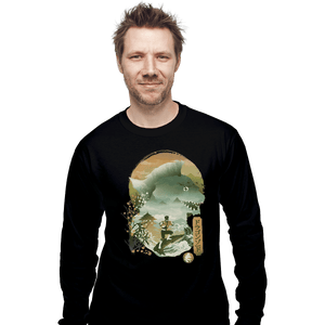 Shirts Long Sleeve Shirts, Unisex / Small / Black Dragonzord Ukiyoe