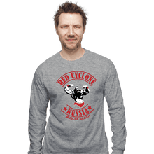 Load image into Gallery viewer, Shirts Long Sleeve Shirts, Unisex / Small / Sports Grey Red Cyclone Muscle Beach
