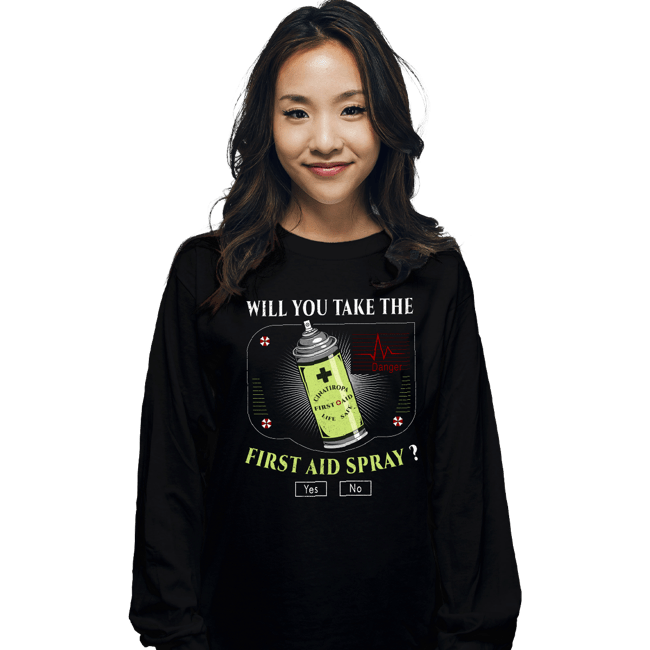 Secret_Shirts Long Sleeve Shirts, Unisex / Small / Black First Aid Spray
