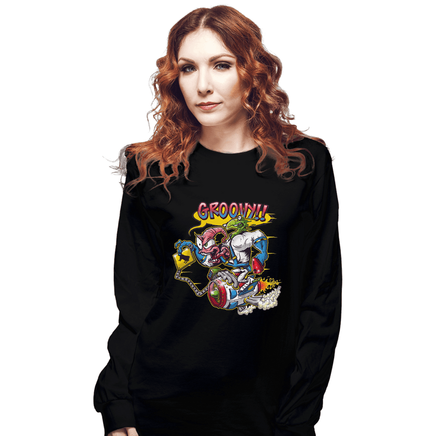 Shirts Long Sleeve Shirts, Unisex / Small / Black Groovy Fink