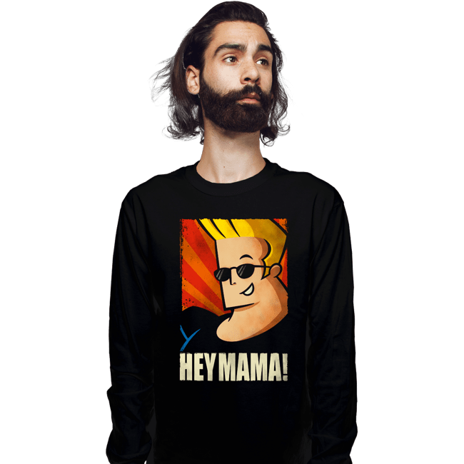 Daily_Deal_Shirts Long Sleeve Shirts, Unisex / Small / Black Hey Mama!