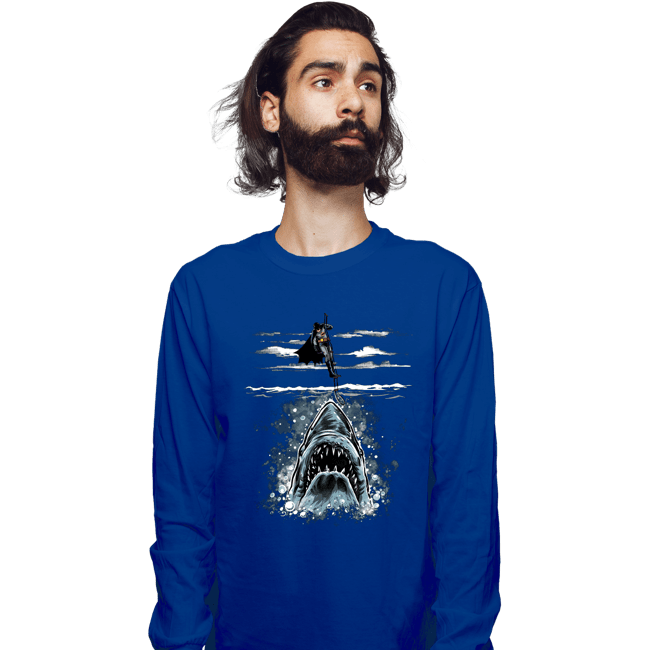 Daily_Deal_Shirts Long Sleeve Shirts, Unisex / Small / Royal Blue Shark Repellent