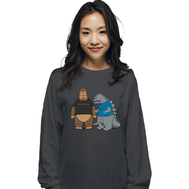 Daily_Deal_Shirts Long Sleeve Shirts, Unisex / Small / Charcoal Stupid Kaijus!