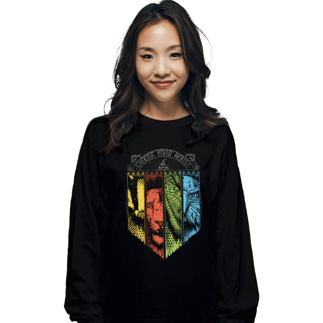 Daily_Deal_Shirts Long Sleeve Shirts, Unisex / Small / Black Choose Your House