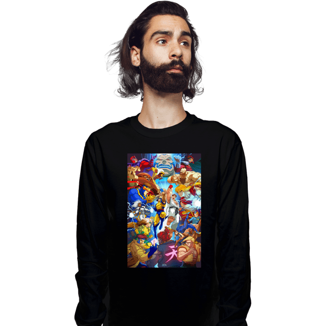Shirts Long Sleeve Shirts, Unisex / Small / Black X-Men VS Street Fighter