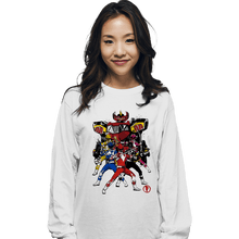 Load image into Gallery viewer, Shirts Long Sleeve Shirts, Unisex / Small / White Power Rangers Sumi-e

