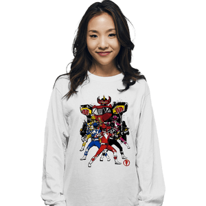 Shirts Long Sleeve Shirts, Unisex / Small / White Power Rangers Sumi-e