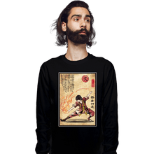 Load image into Gallery viewer, Daily_Deal_Shirts Long Sleeve Shirts, Unisex / Small / Black Fire Nation Master Woodblock
