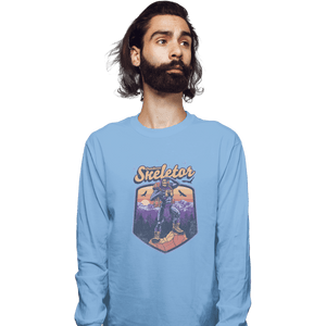 Shirts Long Sleeve Shirts, Unisex / Small / Powder Blue Outdoor Skeletor