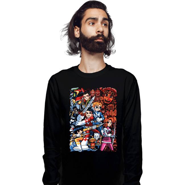 Daily_Deal_Shirts Long Sleeve Shirts, Unisex / Small / Black Morphin' Pilgrim