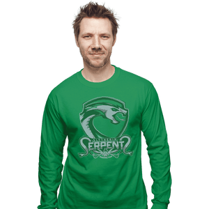 Shirts Long Sleeve Shirts, Unisex / Small / Irish Green Slytherin Serpents