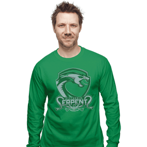 Shirts Long Sleeve Shirts, Unisex / Small / Irish Green Slytherin Serpents