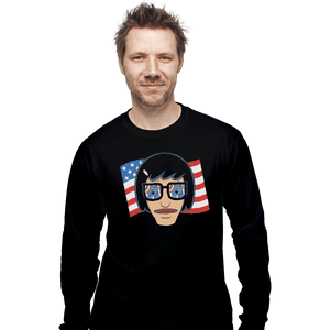 Shirts Long Sleeve Shirts, Unisex / Small / Black Star Spangled Butt