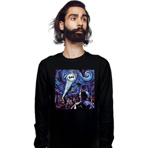 Daily_Deal_Shirts Long Sleeve Shirts, Unisex / Small / Black Van Gogh Never Saved Gotham