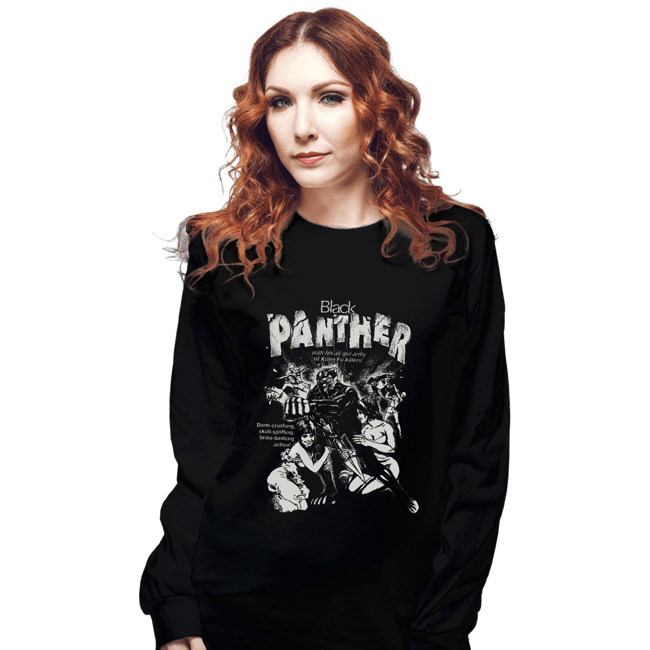 Shirts Long Sleeve Shirts, Unisex / Small / Black Black Panther