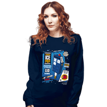 Load image into Gallery viewer, Shirts Long Sleeve Shirts, Unisex / Small / Navy Tardis Ice Pop
