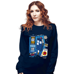 Shirts Long Sleeve Shirts, Unisex / Small / Navy Tardis Ice Pop