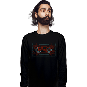 Shirts Long Sleeve Shirts, Unisex / Small / Black Neon Biker